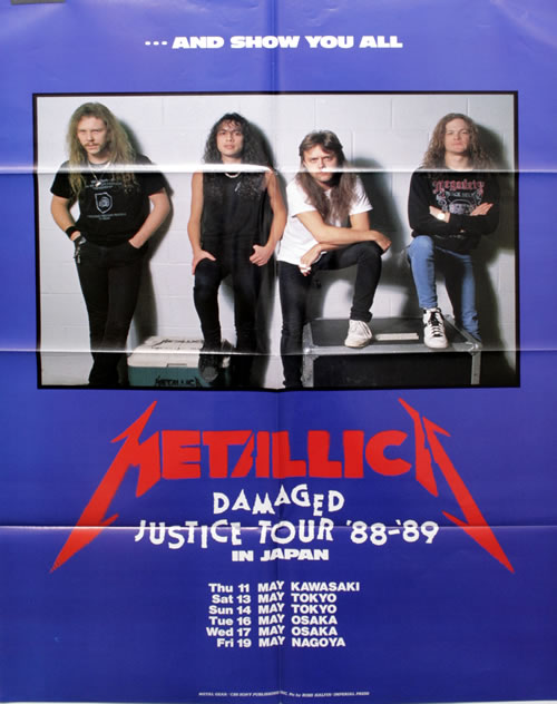 Metallica And Justice For All + Obi & Tour Poster Japanese 2